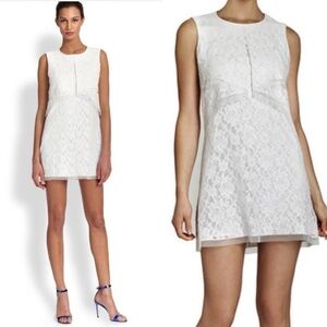 BCBGmaxAzria white lace mini dress S